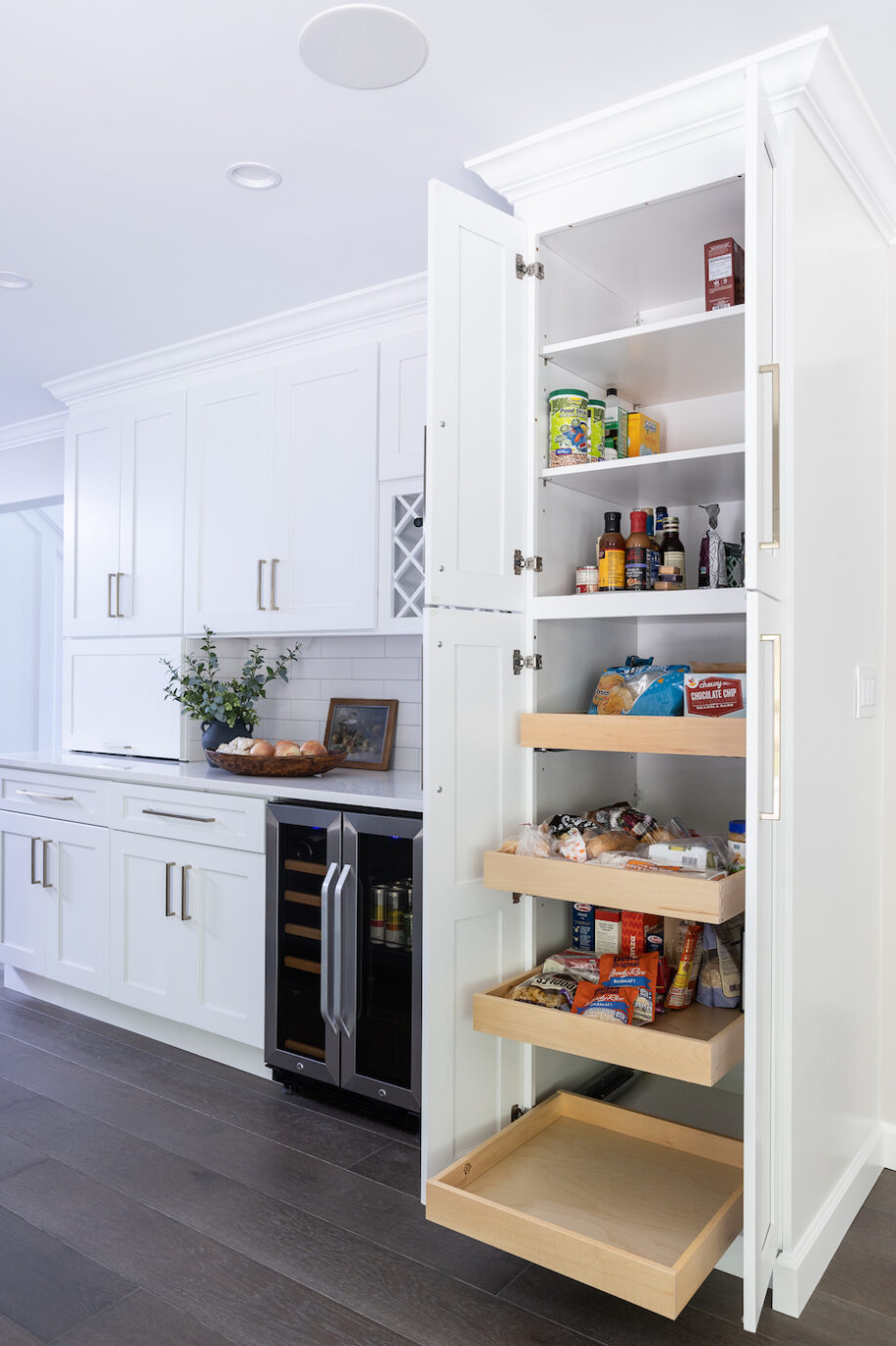 Slide Out Pantry Storage Shelves Kitchen Interior Design