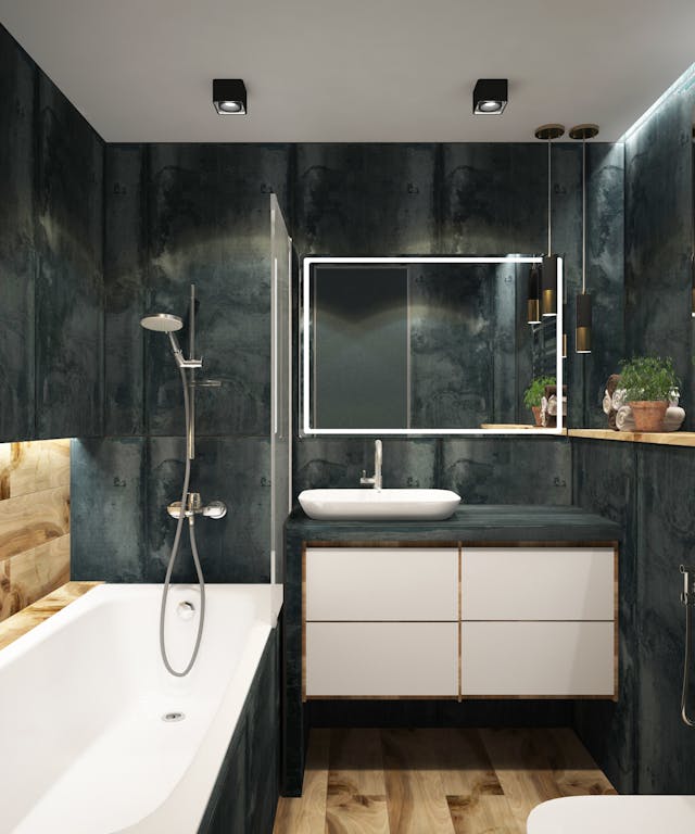 Modern Black Luxury Bathroom Remodeling