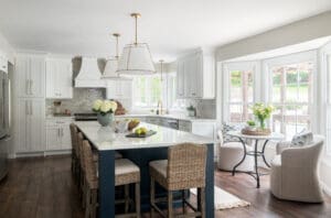 blue and white kitchen, Restart Renovation and Design, Lehigh Valley PA